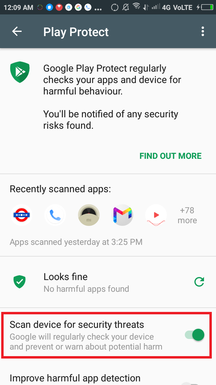 google play protect MYZU